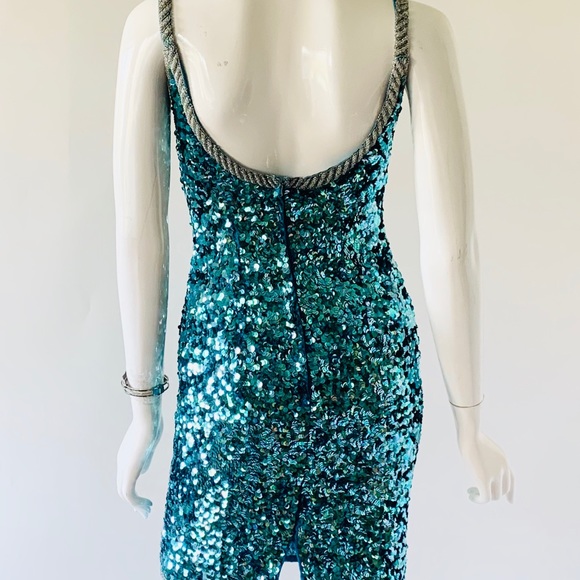 VTG 1980’s SWEE LO Wiggle Bombshell Sequins Dress - Picture 4 of 8